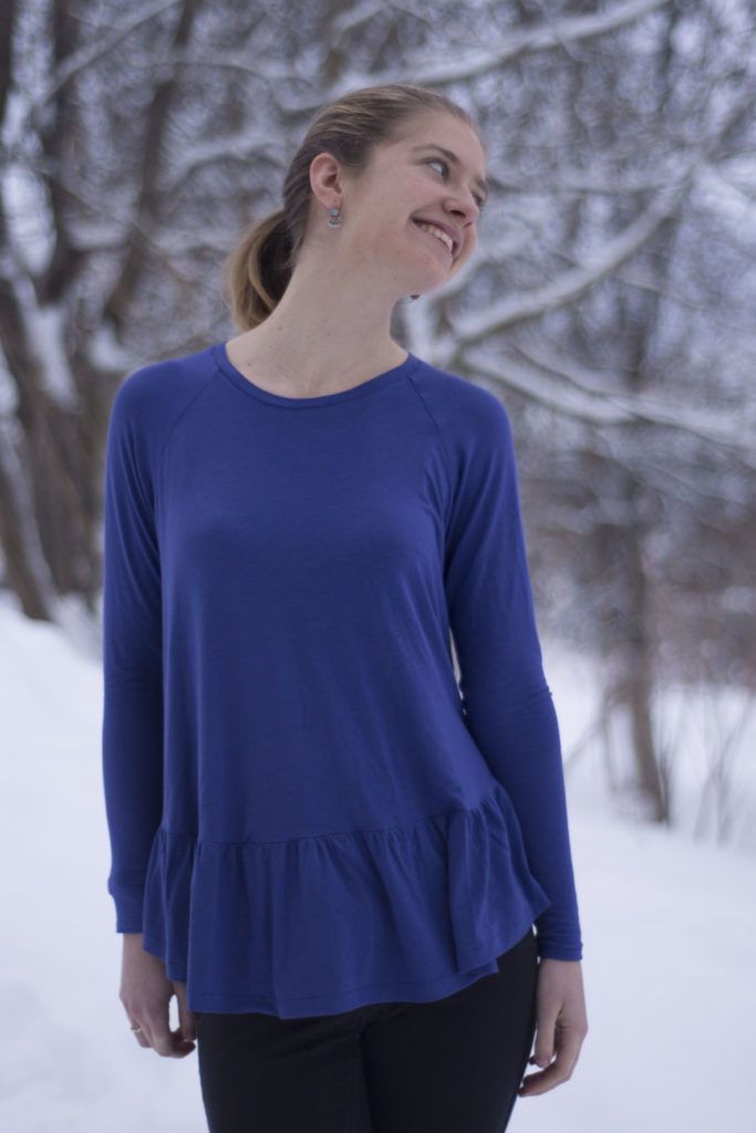 Sew Mariefleur Chalk and Notch Waterfall Raglan