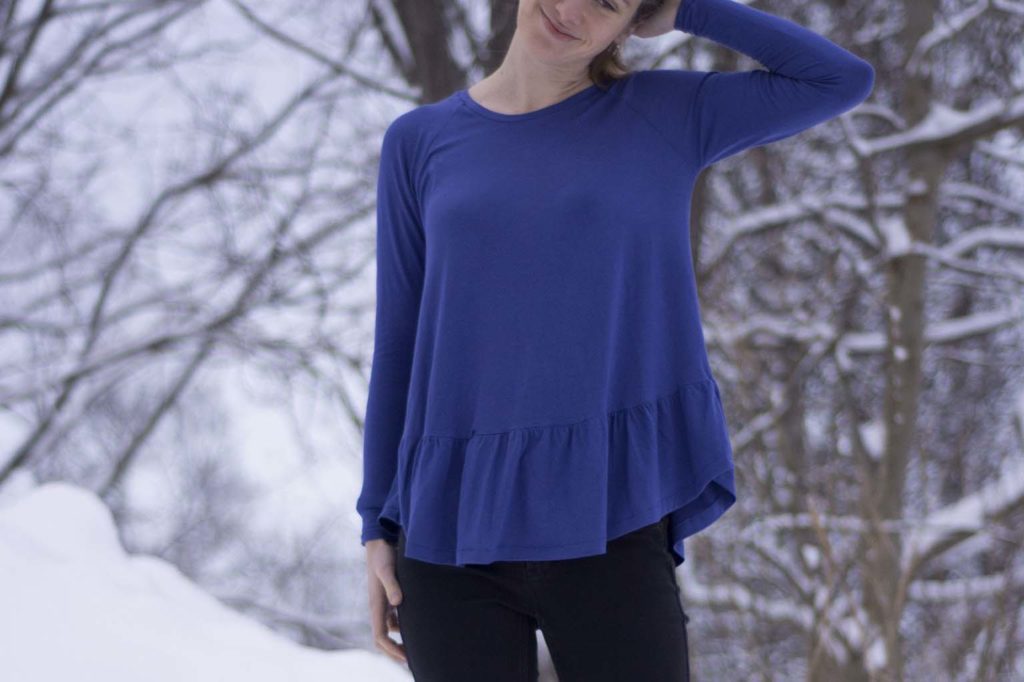 Sew Mariefleur Chalk and Notch Waterfall Raglan