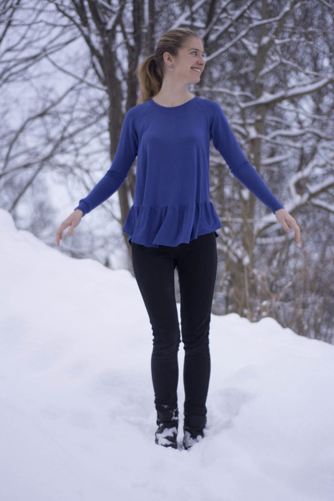 Sew Mariefleur Chalk and Notch Waterfall Raglan