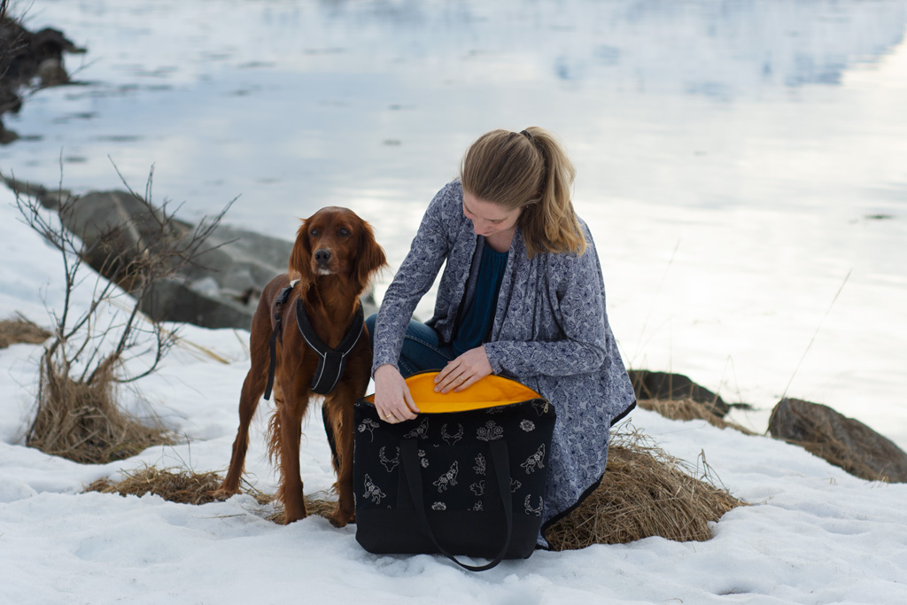 Sew Mariefleur Indiesew Laurelhurst Cardigan Senna Tote