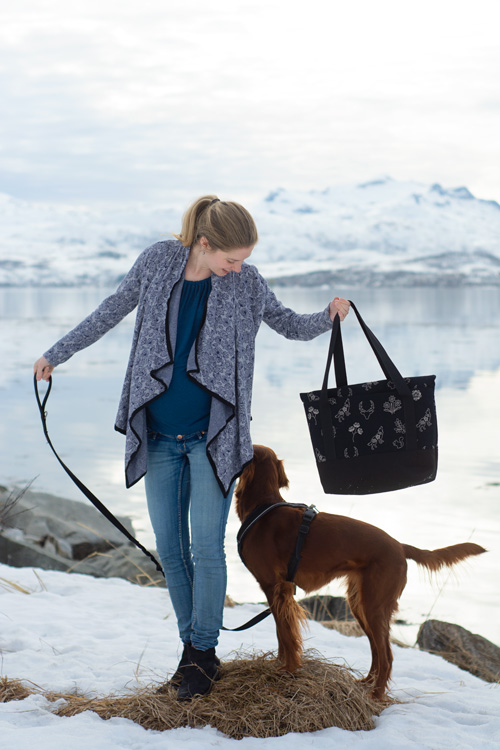 Sew Mariefleur Indiesew Laurelhurst Cardigan Senna Tote