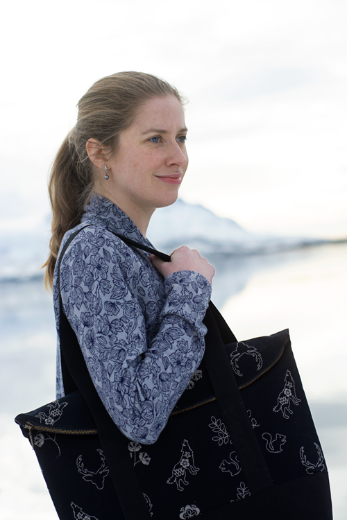 Sew Mariefleur Indiesew Laurelhurst Cardigan Senna Tote