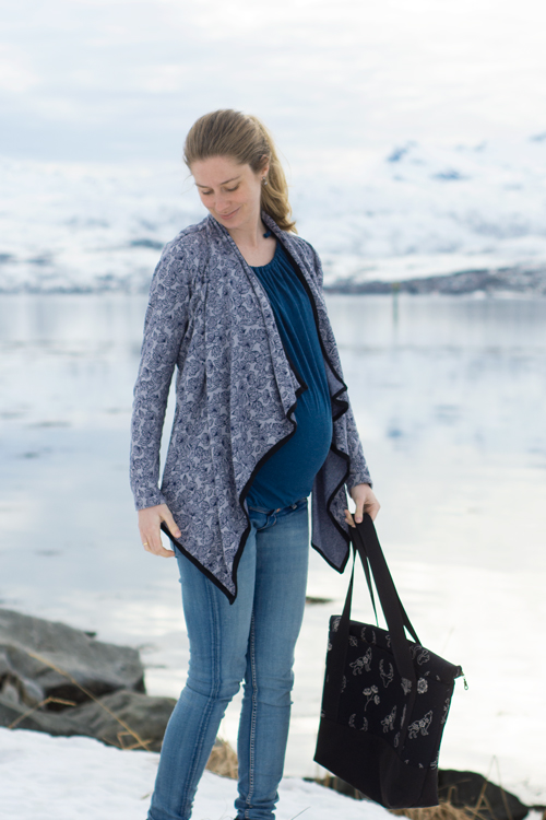 Sew Mariefleur Indiesew Laurelhurst Cardigan Senna Tote